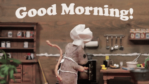 Cute Good Morning Wednesday Rat Chef GIF
