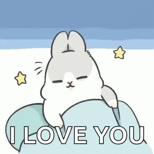 Cute Goodnight Love You Bunny GIF