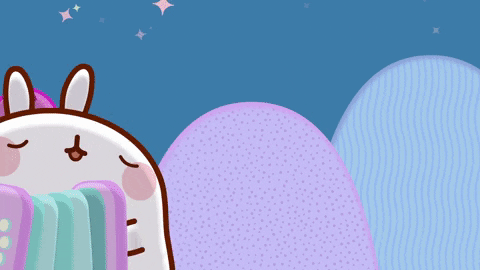 Cute Goodnight Molang Bunny Singing GIF