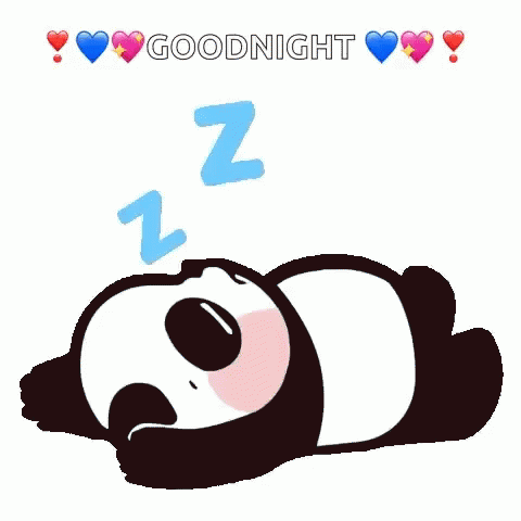 Cute Goodnight Sleepy Panda GIF