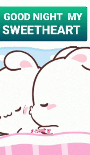 Cute Goodnight Sweetheart Bunny GIF