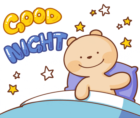 Cute Goodnight Teddy Bear GIF | GIFDB.com