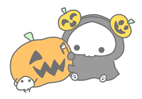 Cute Grim Reaper Halloween GIF