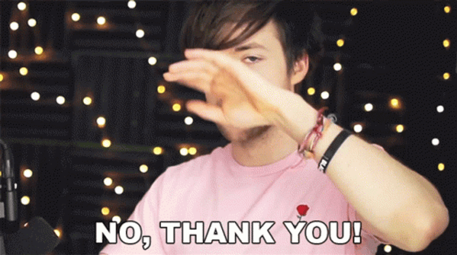 Cute Guy No Thank You Response GIF