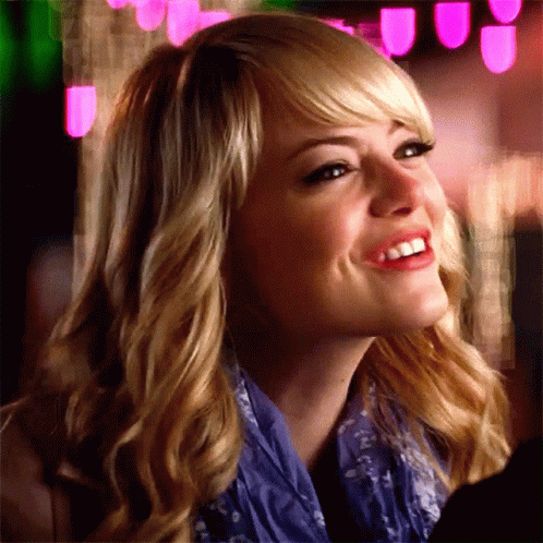 Cute Gwen Stacy Emma Stone Smiling GIF