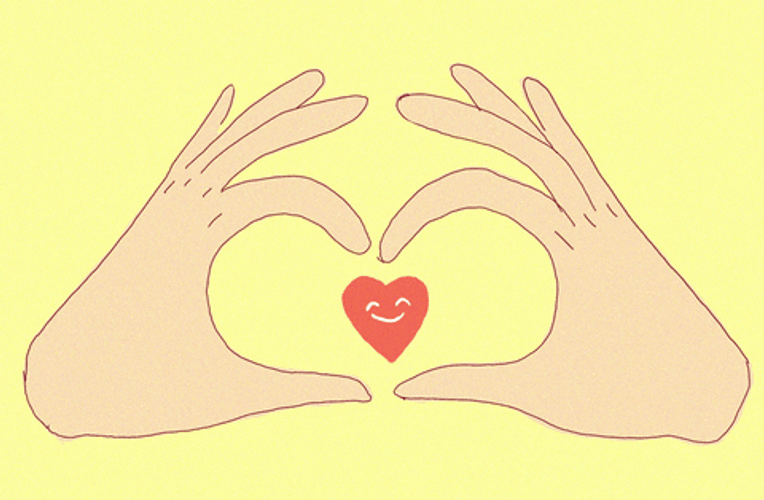 Cute Hand Heart GIF