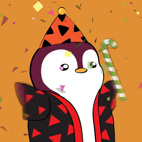 Cute Happy Birthday Clapping Happy Penguin Sticker GIF