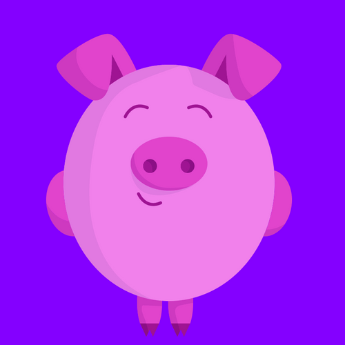 Cute Happy Birthday Pink Piggy Sticker Confetti GIF