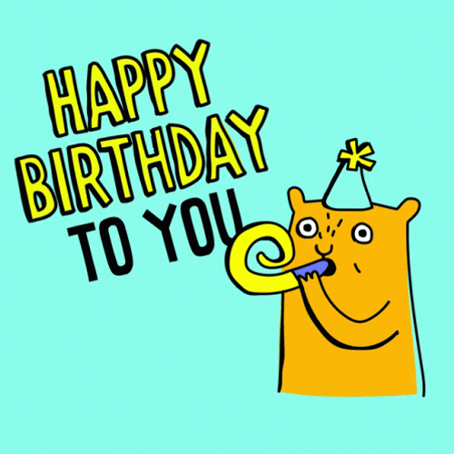Cute Happy Birthday To You Sticker Blowing GIF