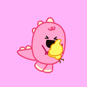 Cute Happy Dinosaur Sally And Elly GIF