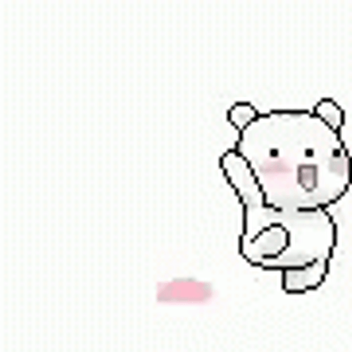 Cute Happy Excited Running Bear GIF