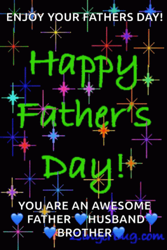 Cute Happy Fathers Day Sparkling Mobile Design GIF