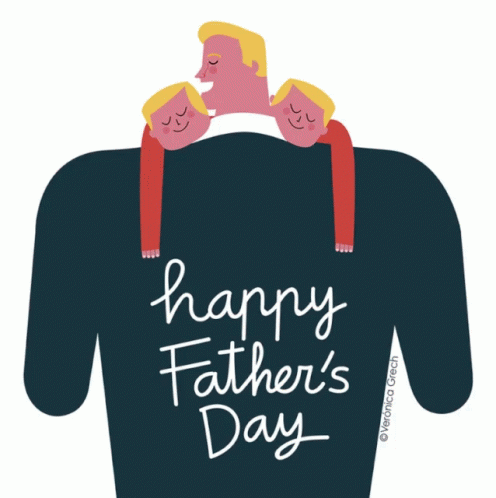 Cute Happy Fathers Day Heart Tee GIF