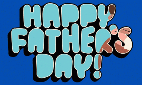 Cute Happy Fathers Day Cute Lettering Design GIF