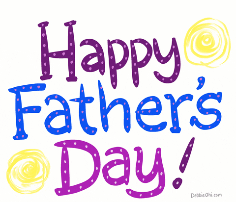 Cute Happy Fathers Day Animated Digital Art GIF