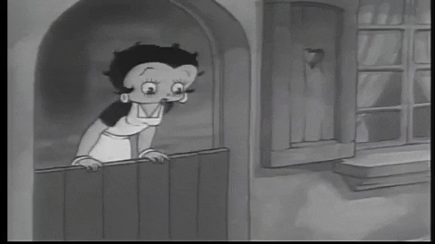 Cute Happy Fathers Day Betty Boop Waving GIF