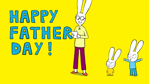 Cute Happy Fathers Day Bunny Family GIF