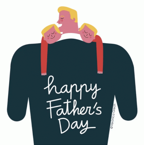 Cute Happy Fathers Day Heart Tee GIF