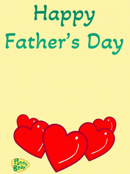 Cute Happy Fathers Day Pants Bear Heart GIF
