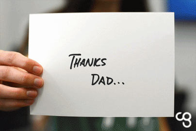 Cute Happy Fathers Day Thanks Dad Notes GIF