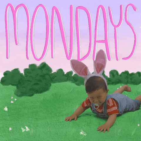 Cute Happy Monday Baby Falling Asleep GIF