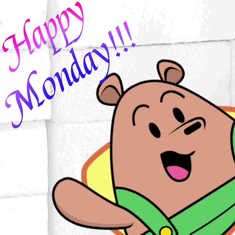 Cute Happy Monday Pants Bear GIF