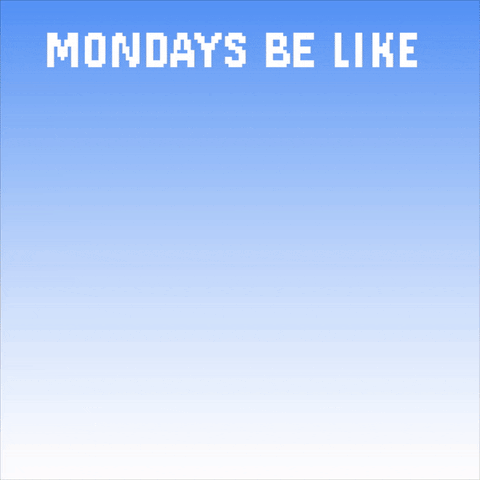 Cute Happy Monday Teletubby Floating Balloon GIF