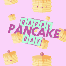 Cute Happy Pancakes Day Strawberries GIF