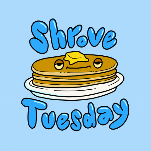 Cute Happy Shrove Tuesday Cartoon Pancakes GIF