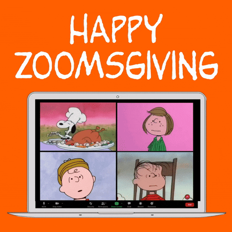 Cute Happy Thanksgiving Zoom Meeting GIF