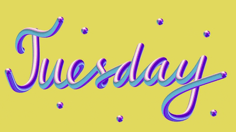 Cute Happy Tuesday Bouncy Mobile Art GIF