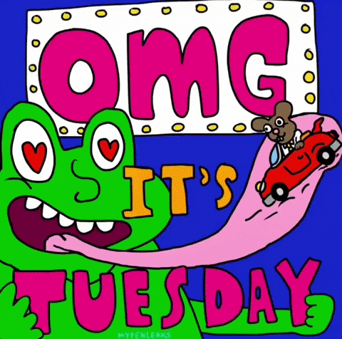 Cute Happy Tuesday Bright Flashy Design GIF