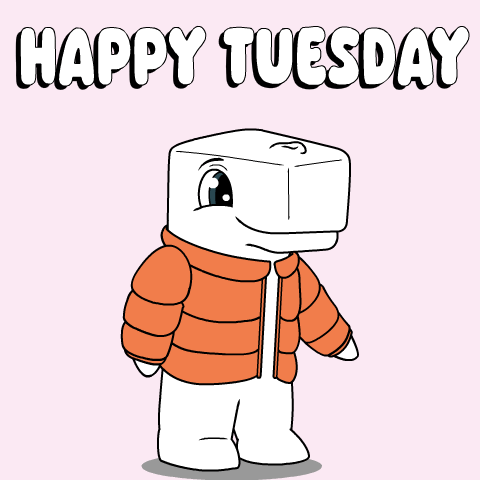 Cute Happy Tuesday Happy Jumping Cartoon Whale GIF
