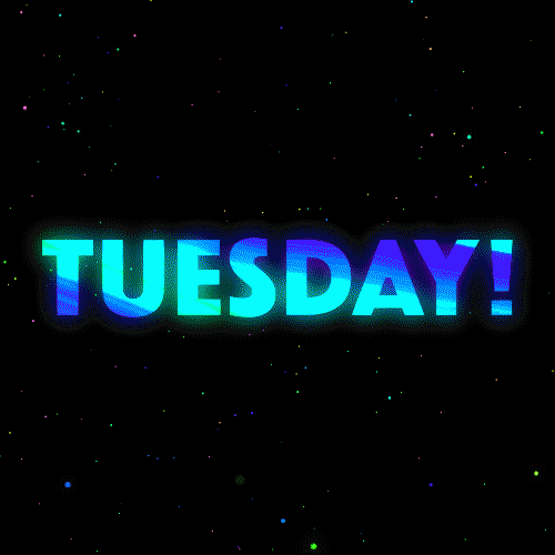 Cute Happy Tuesday Sparkling Stars Outer Space GIF