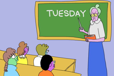 Cute Happy Tuesday Strict Teacher Lecture GIF