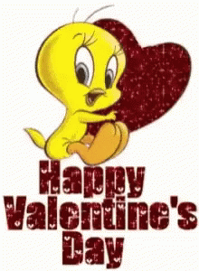 Cute Tweety Bird Happy Valentines Day GIF