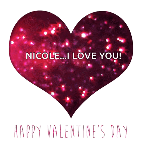Cute Happy Valentines Day Nicole I Love You GIF