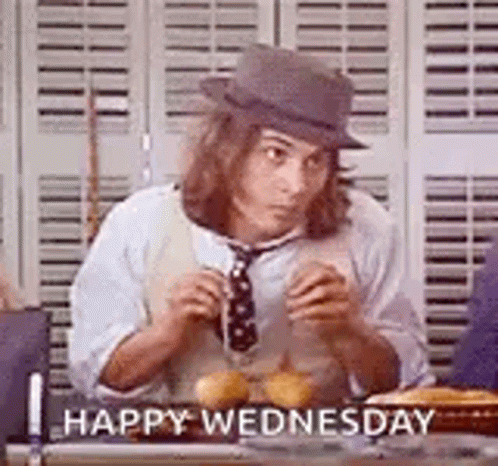 Cute Happy Wednesday Johnny Depp Silly GIF
