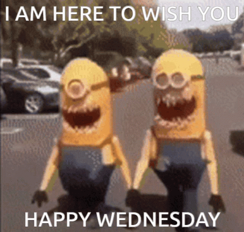 Cute Happy Wednesday Minions GIF