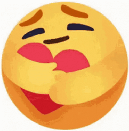 Cute Heart Cuddler Kiss Emoji GIF