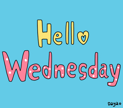 Cute Hello Wednesday Letters GIF