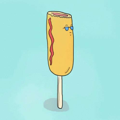 Cute Hot Dog Face Bite Jumping GIF