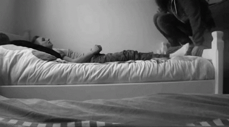 Cute Hug In The Bed Cuddle Goofing Around GIF
