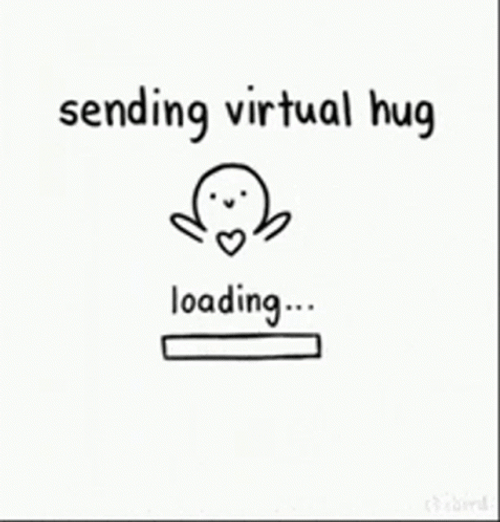 Cute Hug Sending Virtual Hug Loading GIF