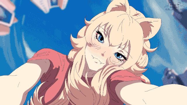 Cute Human Cat Anime Lick GIF