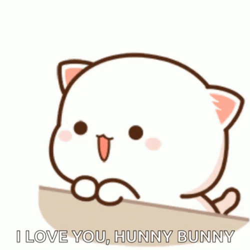 Cute I Love You Hunny Bunny GIF