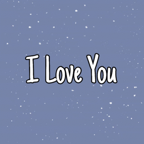 Cute I Love You Text Animation GIF