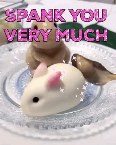Cute Jello Mochi Bunny Wobble Spank GIF