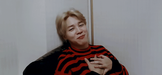 Cute Jimin Red Stripes GIF