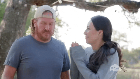 Cute Joanna Gaines Kissing Chip GIF